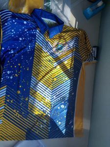 t-shirt printing - sublimation designs & print yellow & blue