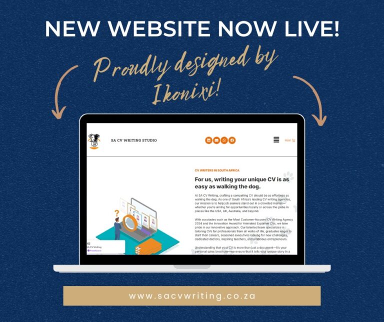 SA CV Writing website design launch